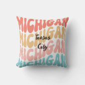 タワスシティミシガンピローリプレースレインボー クッション (正面)