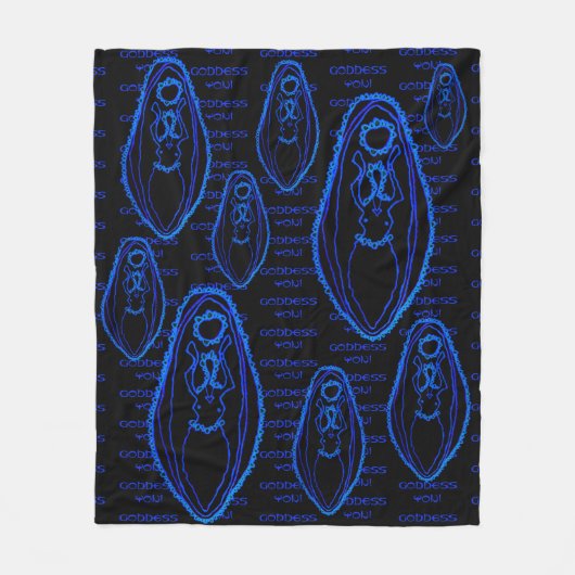 タワンダ女神ヨニ フリースブランケット (正面)