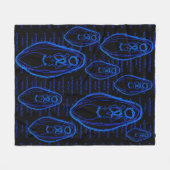 タワンダ女神ヨニ フリースブランケット (正面(横))