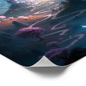 タワーお洒落ランドスケープファンタジーアート ポスター (角)