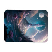 タワーお洒落ランドスケープファンタジーアート マグネット (横)