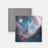 タワーお洒落ランドスケープファンタジーアート マグネット (正面/裏面)