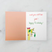 タワーのユーモアのあるな誕生日カードの古いプリンセス カード (内部)