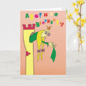 タワーのユーモアのあるな誕生日カードの古いプリンセス カード (黄色い花)