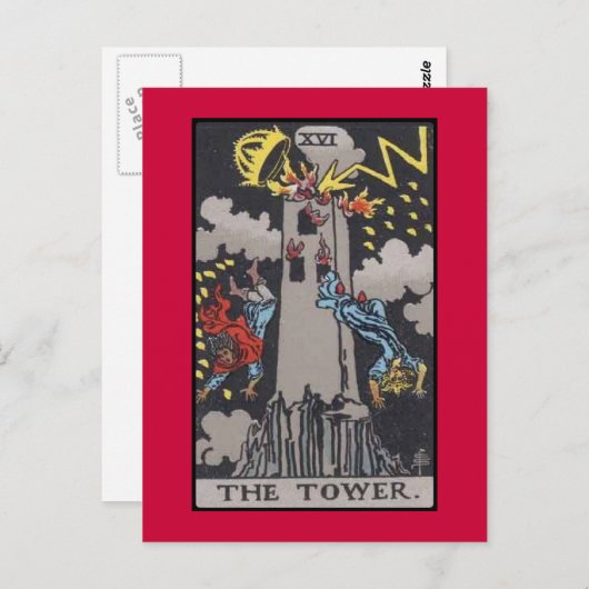 タワーの占いカードのイメージ ポストカード (正面/裏面)