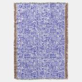 タワーの土地 – ネイビーブルーオンホワイト スローブランケット (正面縦)