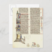 タワーの氏21 f.167vの建築 ポストカード (正面/裏面)