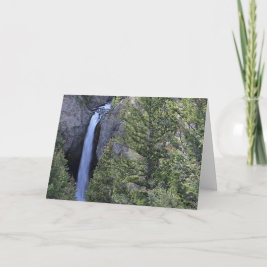 タワーの滝、イエローストーン国立公園、ワイオミング カード (正面)