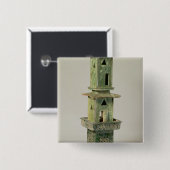 タワーの緑によって艶をかけられるモデル 缶バッジ (正面&裏面)