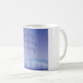 タワーの電力線マグ コーヒーマグカップ (正面右)