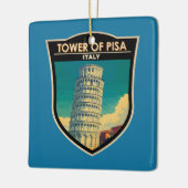タワーオブピサイタリア旅行アートヴィンテージ セラミックオーナメント (左)