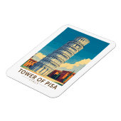 タワーオブピサイタリア旅行アートヴィンテージ マグネット (左側)