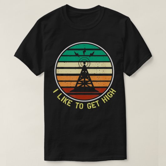 タワークライマーレトロヴィンテージタワー登山 Tシャツ (デザイン正面)