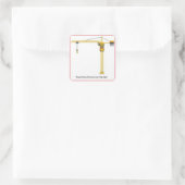 タワークレーンの運転者は高く持ち上げます スクエアシール (バッグ)