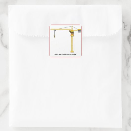 タワークレーンの運転者は高く持ち上げます スクエアシール (バッグ)