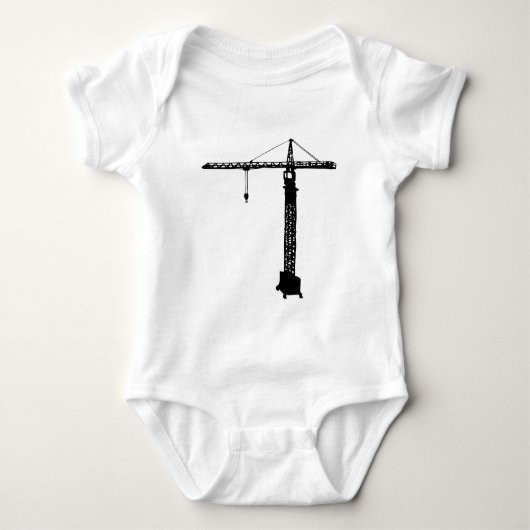 タワークレーンのgrue ベビーボディスーツ (正面)