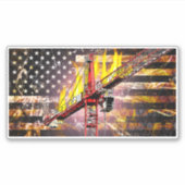 タワークレーン操作旗 シール (正面)