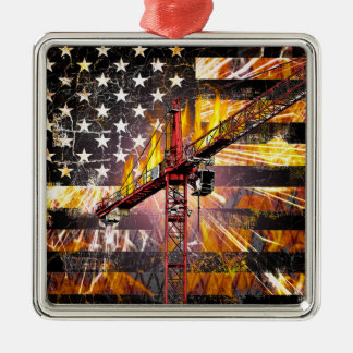 タワークレーン操作旗 メタルオーナメント