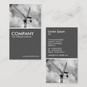 タワークレーン- 70pc灰色 名刺 (正面/裏面)