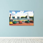 タワーコーヒーショップの外観 キャンバスプリント (インサイチュ (ウッドフロア))