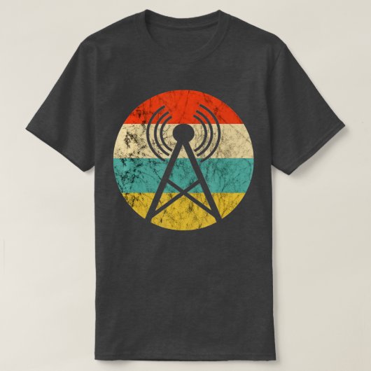 タワーシグナルハムラジオヴィンテージレトロハムラジオオープン Tシャツ (デザイン正面)