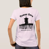タワーゼロのシルエット(女性) Tシャツ (裏面)