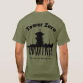 タワーゼロのシルエット(男性用) Tシャツ (裏面)