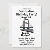 タワーブリッジのように強くあれ 誕生日 招待状 (正面)
