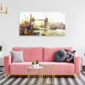 タワーブリッジの開口部 – William Lionel Willie キャンバスプリント (インサイチュ (リビング))
