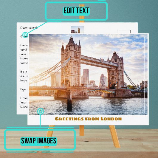 タワーブリッジアットサンセットロンドンイングランド ポストカード