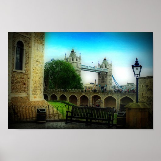 タワーブリッジロンドンシティスケープ ポスター (正面)