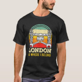 タワーブリッジロンドン素晴らしイギリステムズイングランド Tシャツ (正面)