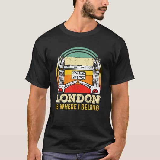 タワーブリッジロンドン素晴らしイギリステムズイングランド Tシャツ (正面)