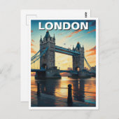 タワーブリッジロンドン統一されたキングダムトラベル ポストカード (正面/裏面)