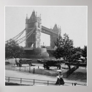 タワーブリッジロンドン、リバーThames、イギリス ポスター