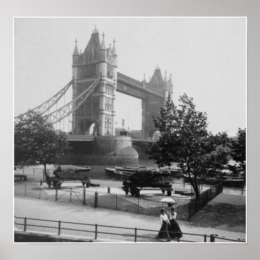 タワーブリッジロンドン、リバーThames、イギリス ポスター (正面)