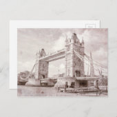 タワーブリッジロンドンUKヴィンテージポストカード ポストカード (正面/裏面)