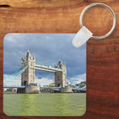 タワーブリッジ、ロンドン風景写真 キーホルダー (裏面)