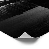 タワーブリッジ，ロンドン，イギリス白黒プリント ポスター (角)