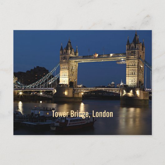 タワーブリッジ，ロンドン，イギリス ポストカード (正面)