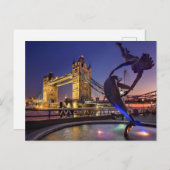 タワーブリッジatナイトポストカード ポストカード (正面/裏面)
