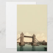 タワーブリッジII、ロンドン、イギリス 便箋 (正面/裏面)