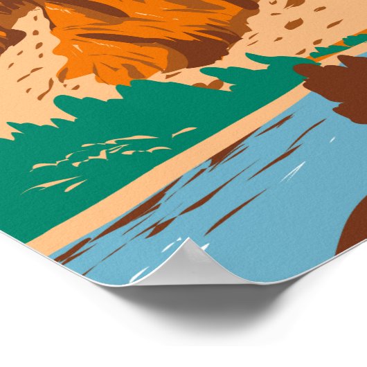 タワーロック州パークモンタナヴィンテージ ポスター (角)