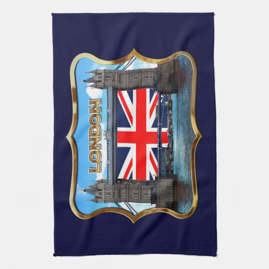 タワー橋 キッチンタオル (縦)