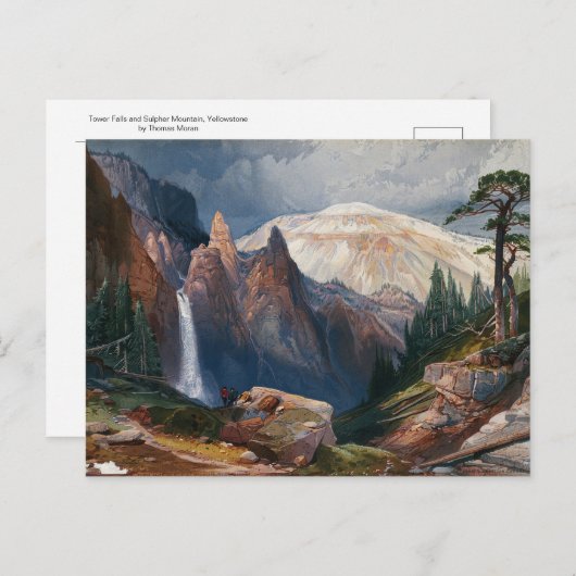 タワー秋とサルファーマウンテン、イエローストーン ポストカード (正面/裏面)
