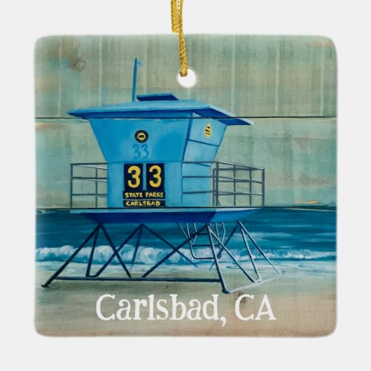 タワー33カールスバッド、CAクリスマスオーナメント セラミックオーナメント (正面)