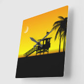 タワー41のWalllの時計(黄色) スクエア壁時計 (傾斜)