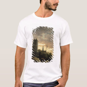 タワー(キャンバスの油)との景色 Tシャツ