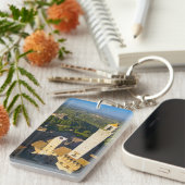 タワー、サンギミニャーノ、シエナ、トスカーナからの眺め キーホルダー (正面右)