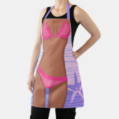 タンおもしろいピンクビキニGIrl エプロン (インサイチュ)